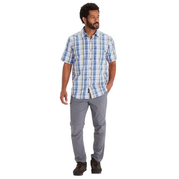 MARMOT Sugar Pine Short Sleeve Button Front Plaid Shirt Men's Small - Picture 3 of 3